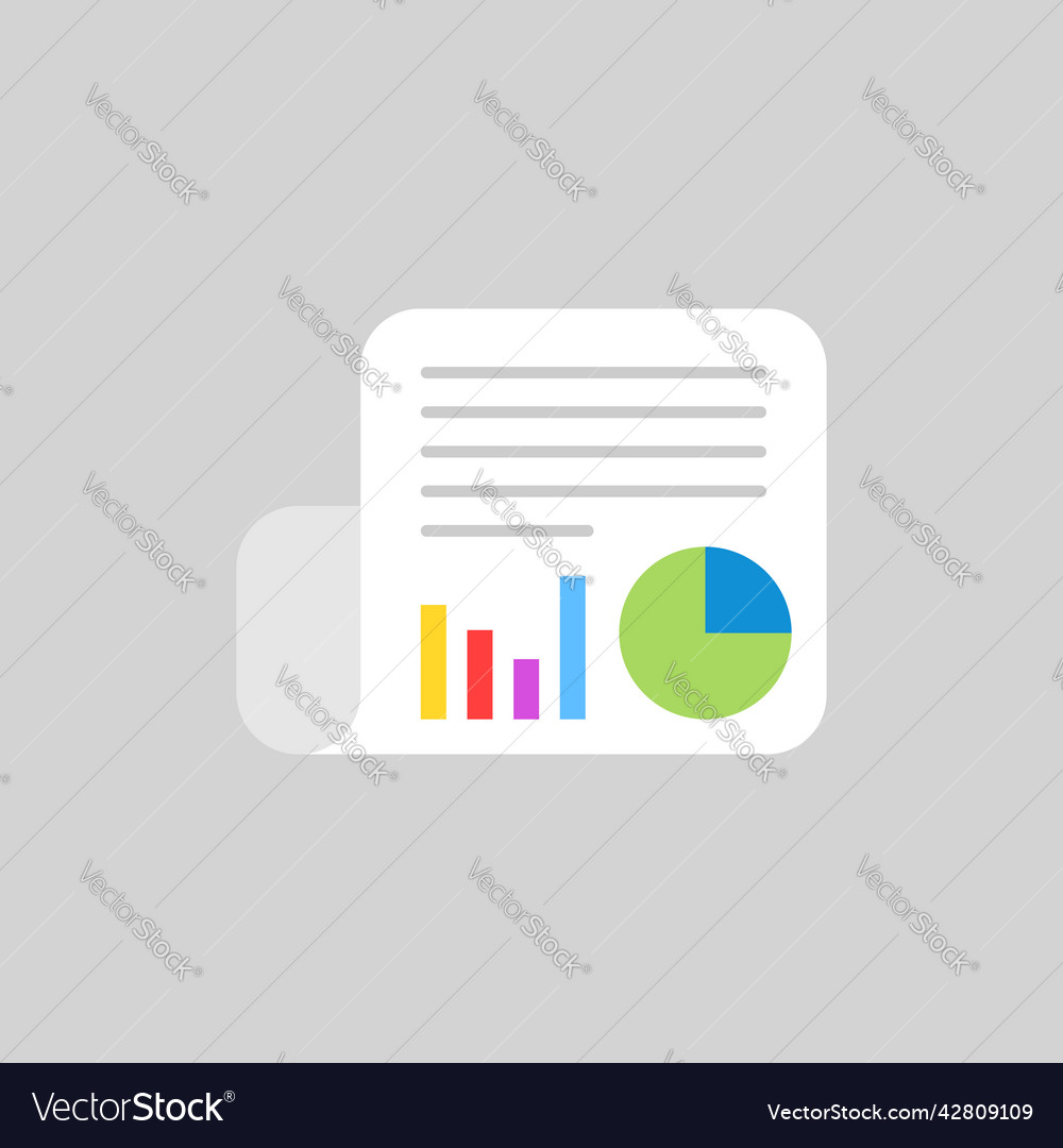 Contract document icon in flat style report