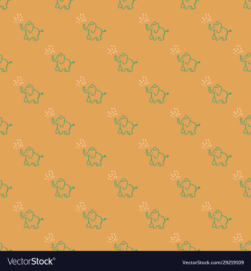 Elephants seamless repeat pattern design vector image Elephants seamless repeat pattern design