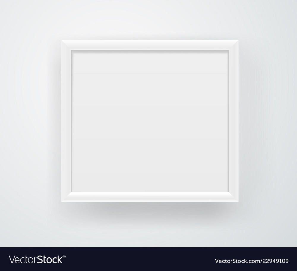 Empty Square White Frame On A Wall Layout Empty Square White Frame On A Wall Layout