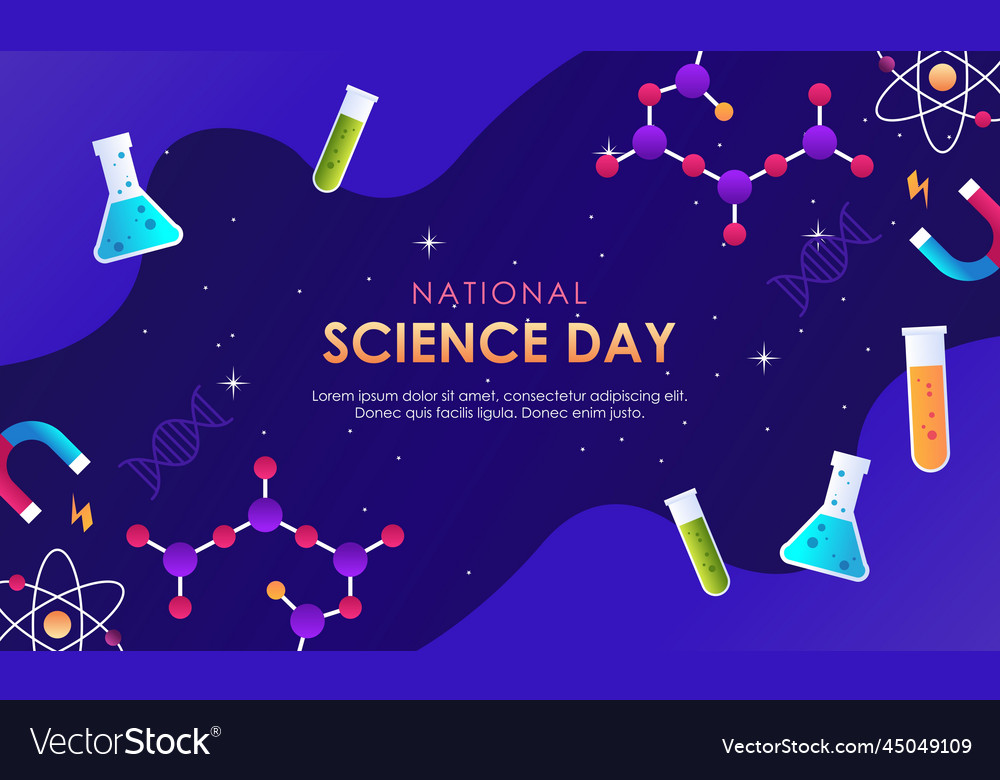 Gradient science twitch background design template