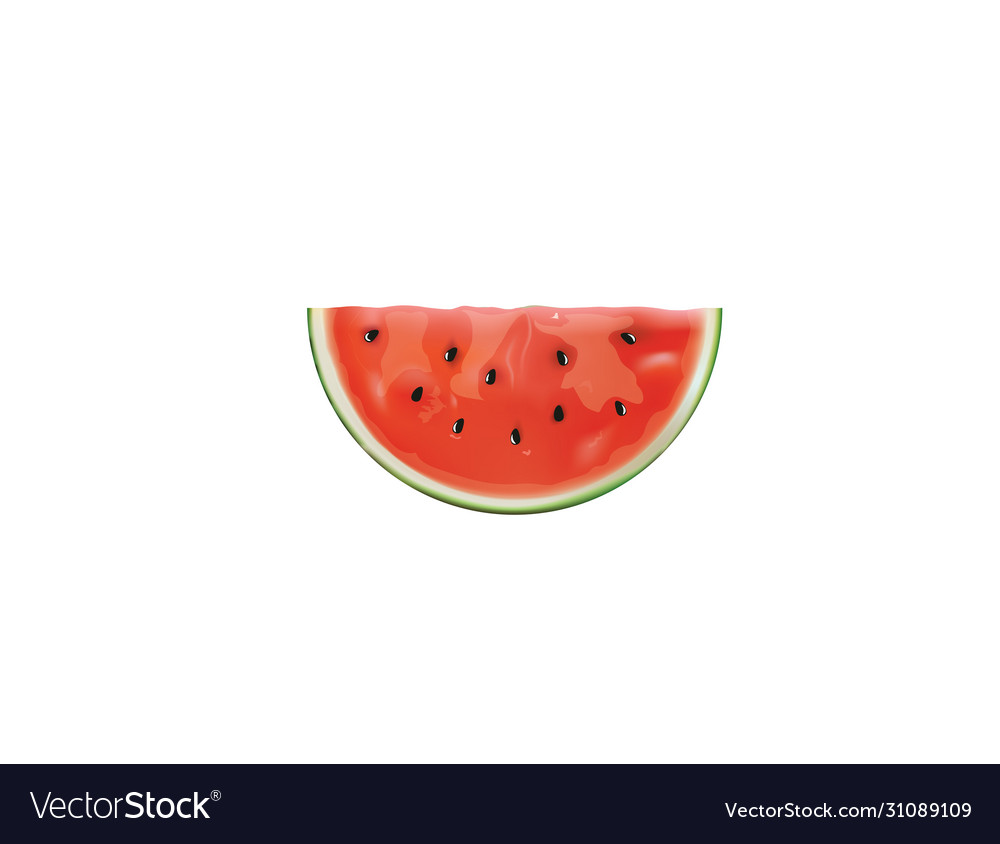 Isolated watermelon slice