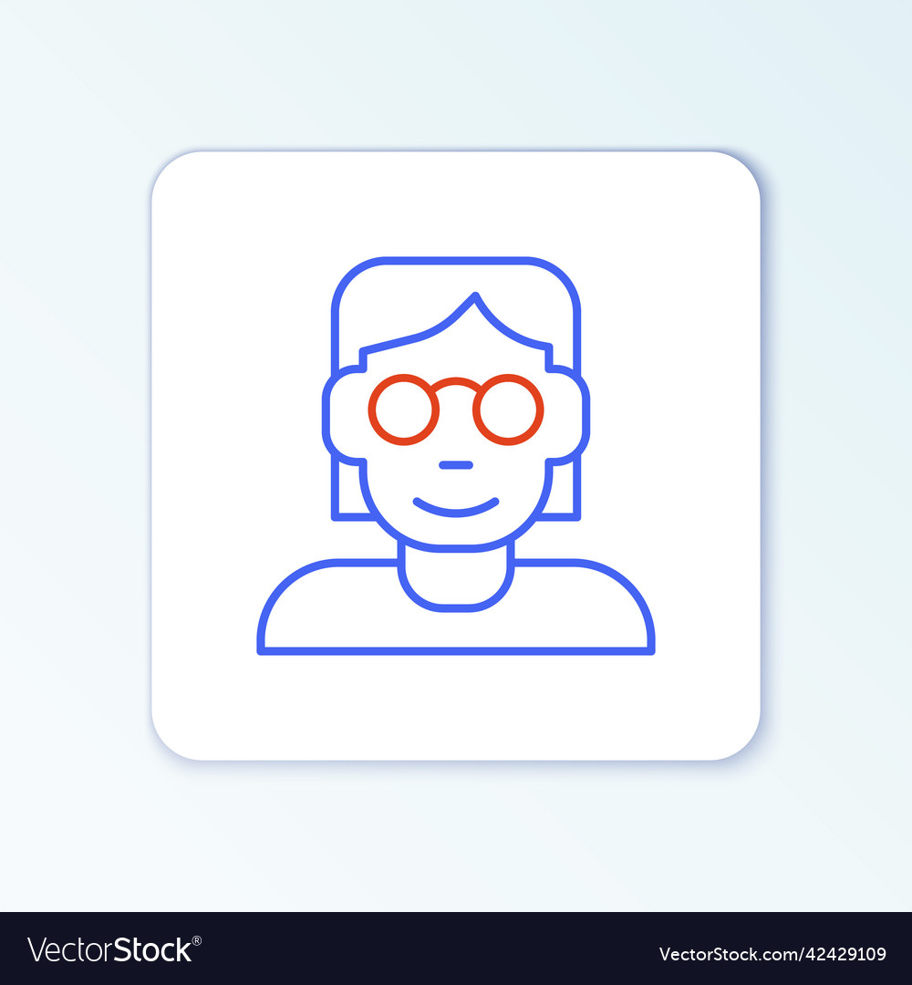 Line Hacker oder Coder Icon isoliert auf weiß vector image Line Hacker oder Coder Icon isoliert auf weiß