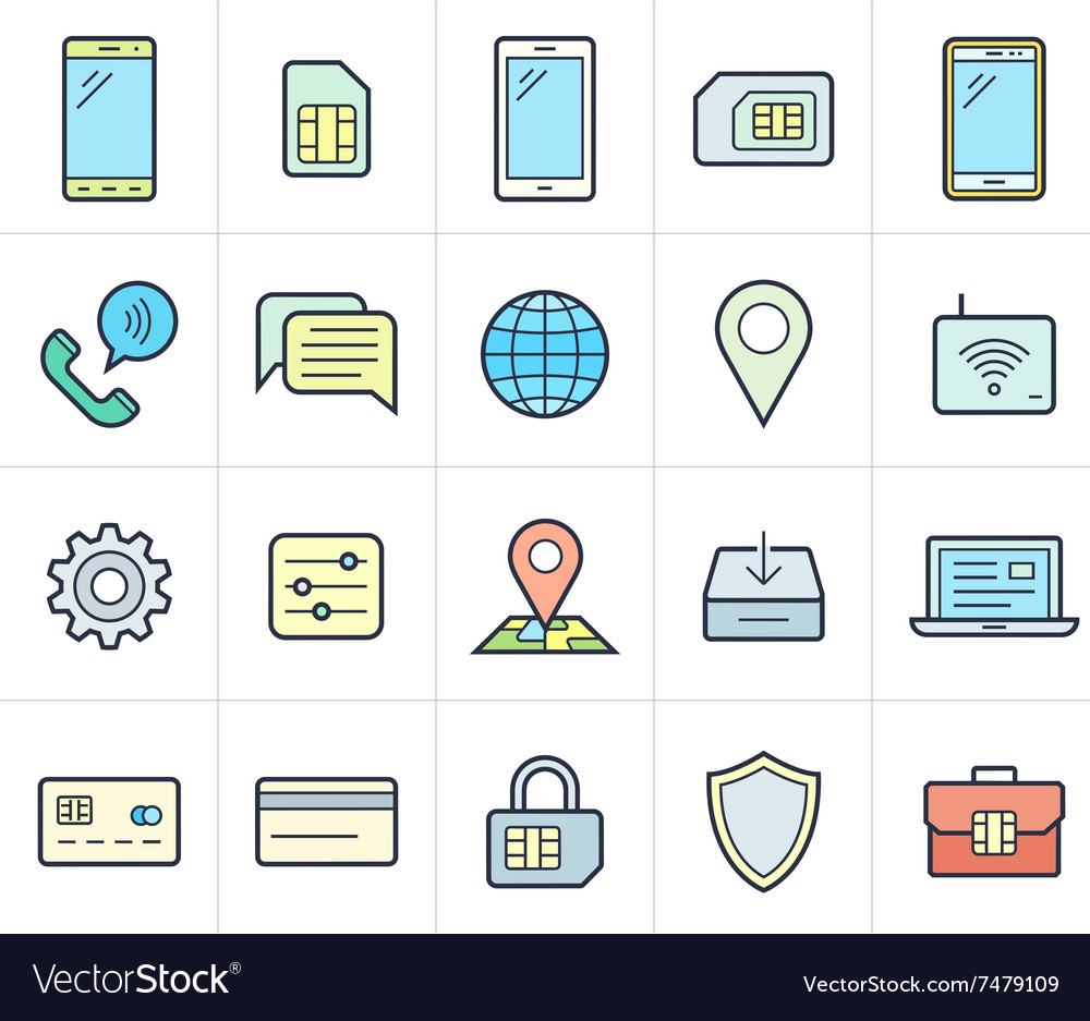 Mobile network operator icons
