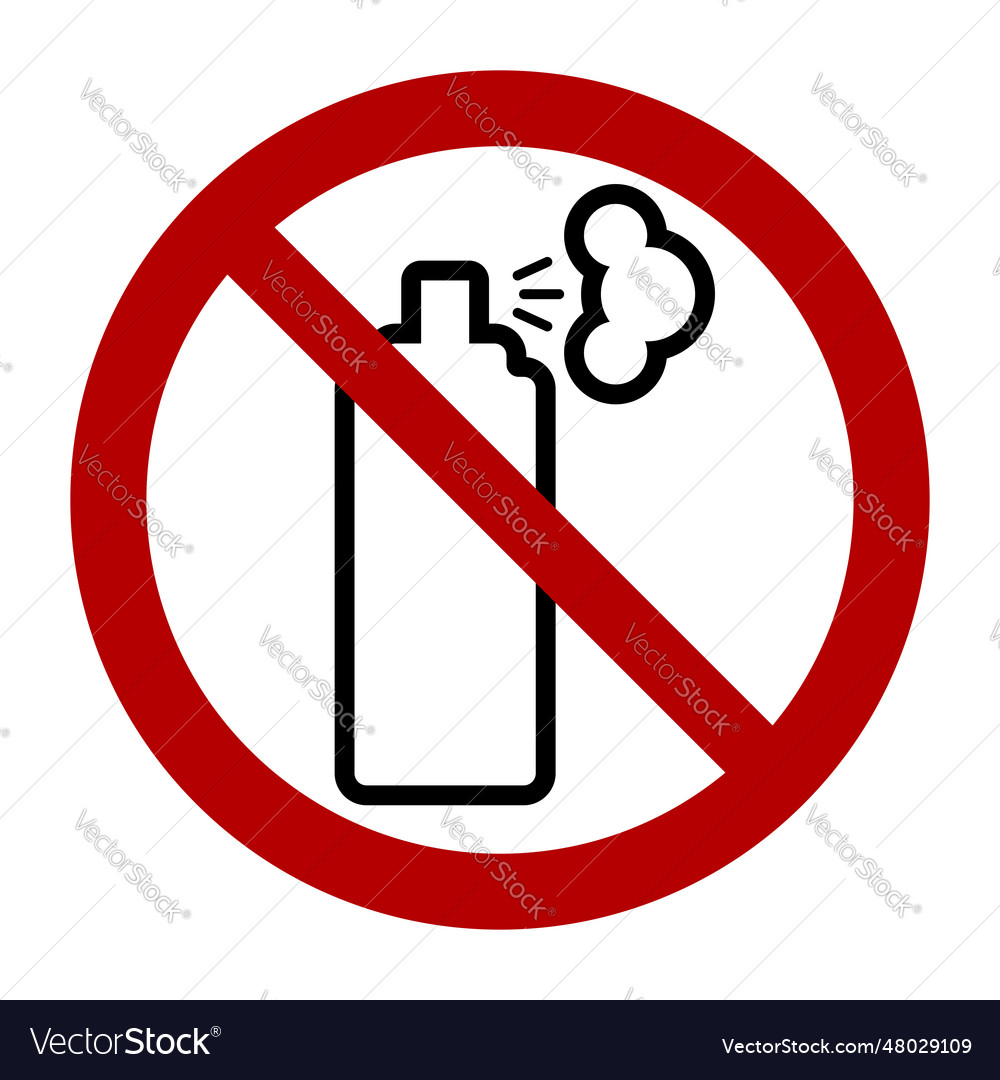 Keine Sprühdose malen Symbol Verbot Zeichen vector image Keine Sprühdose malen Symbol Verbot Zeichen