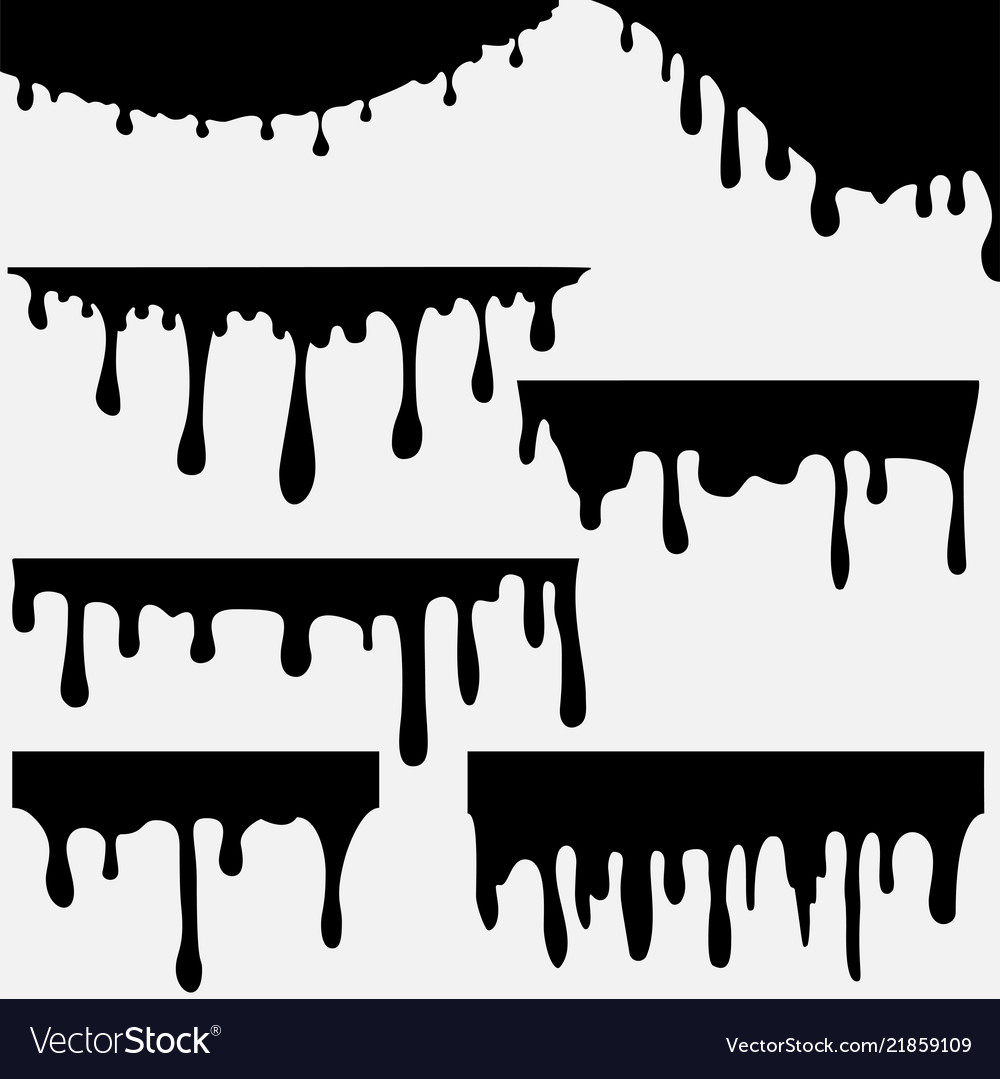 Paint dripping liquid Royalty Free Vector Image