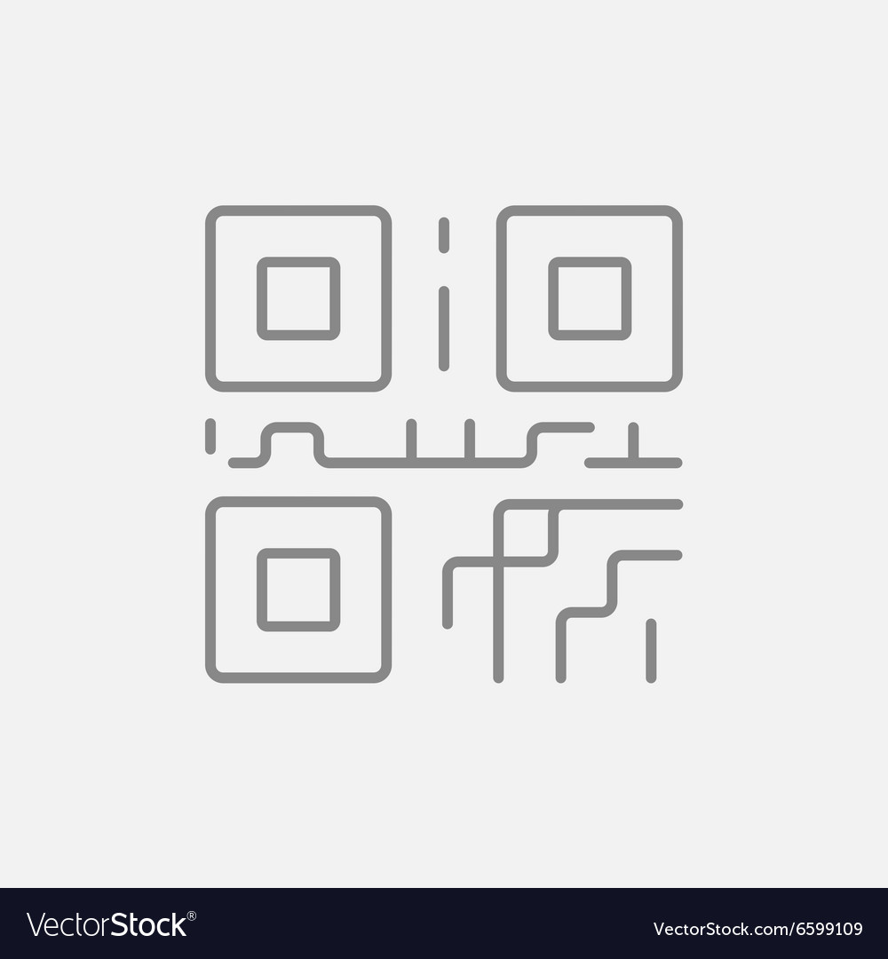 Qr code line icon