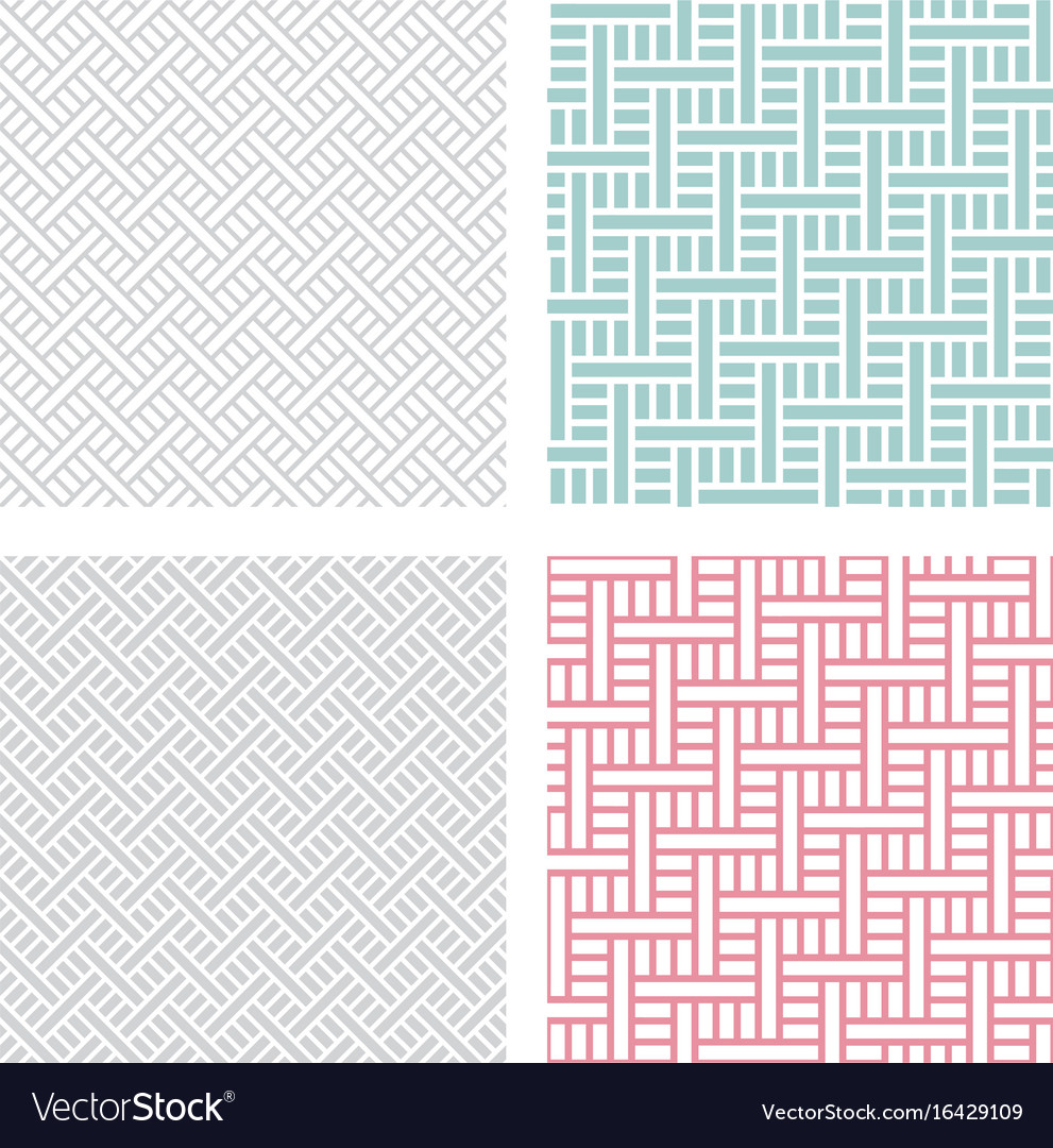 Retro Geometric Weave Pattern
