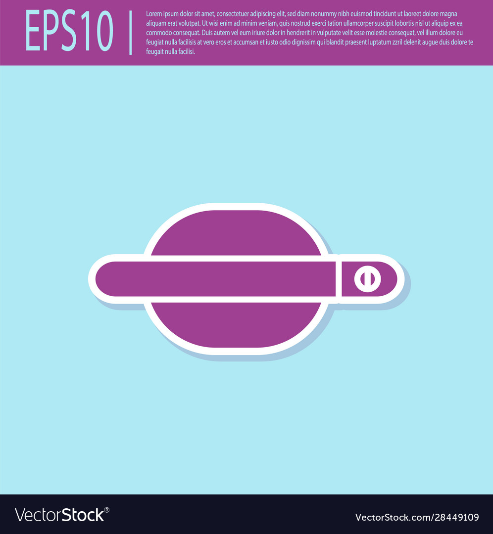 Retro Purple Car Door Handle Icon Isolated On Vector Image