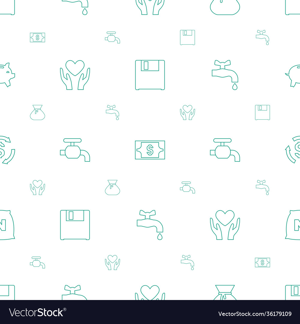 Save icons pattern seamless white background