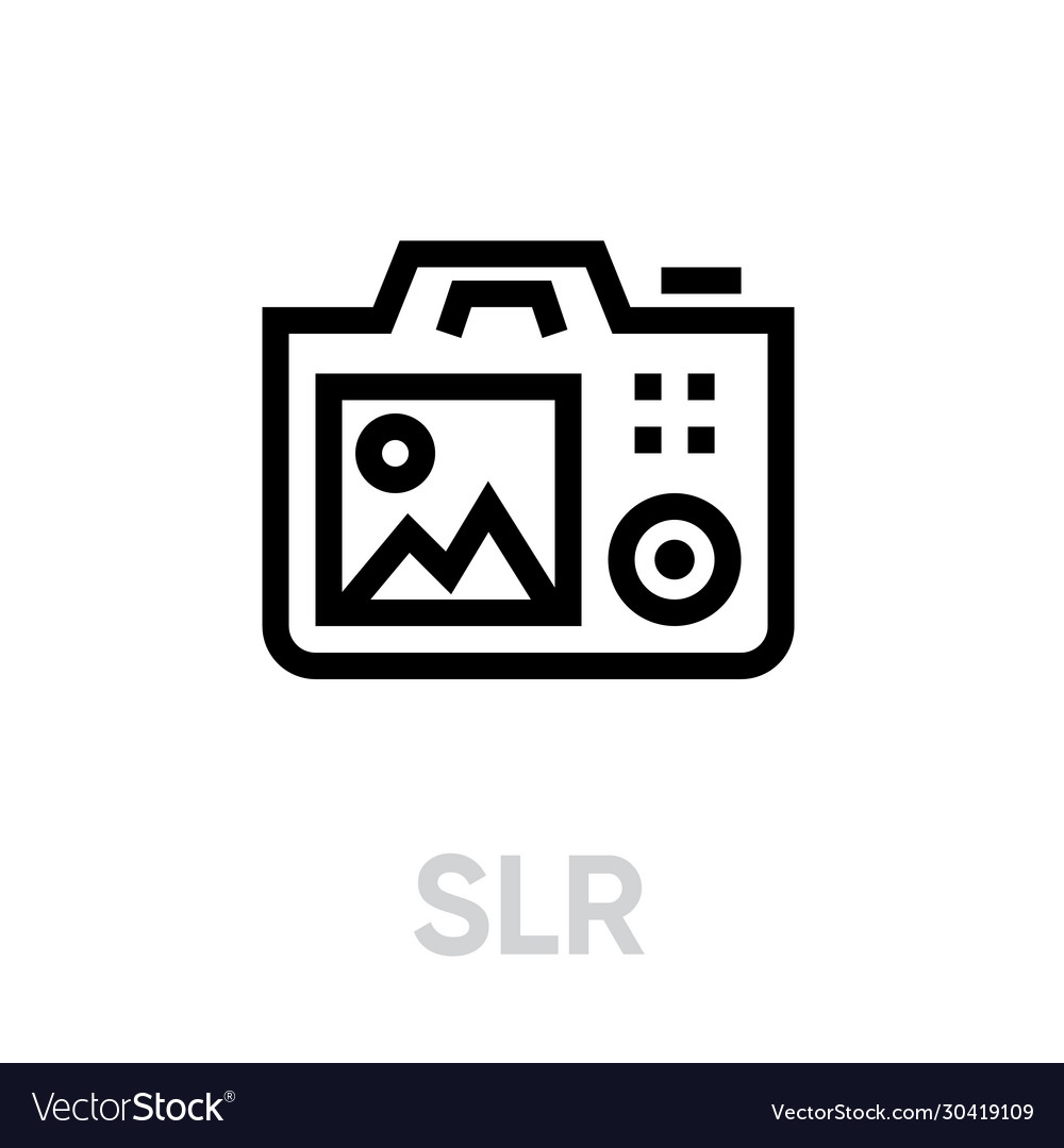 Slr camera icon simple element vector image Slr camera icon simple element