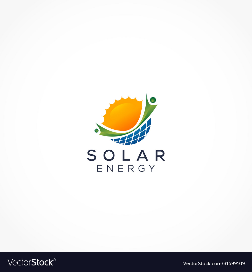 Solar energy partners logo Royalty Free Vector Image