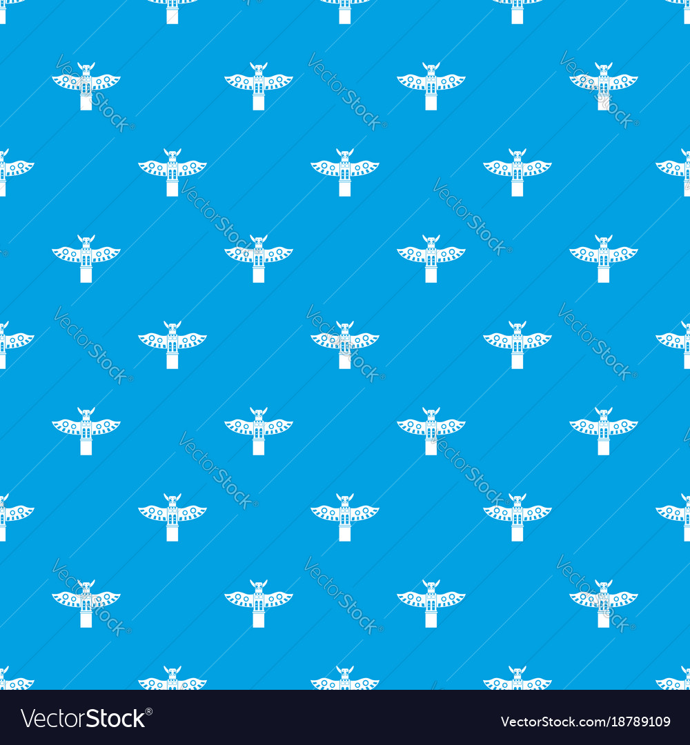 Traditional religious totem pole pattern seamless Vector Image