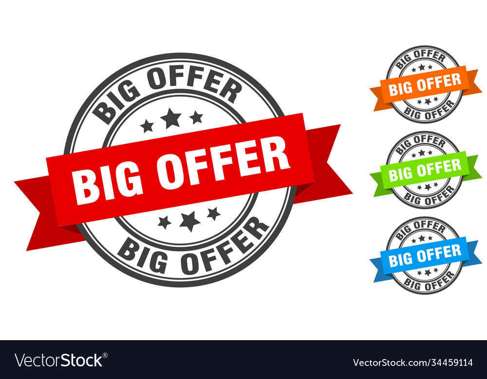 Big offer stamp round band sign set label