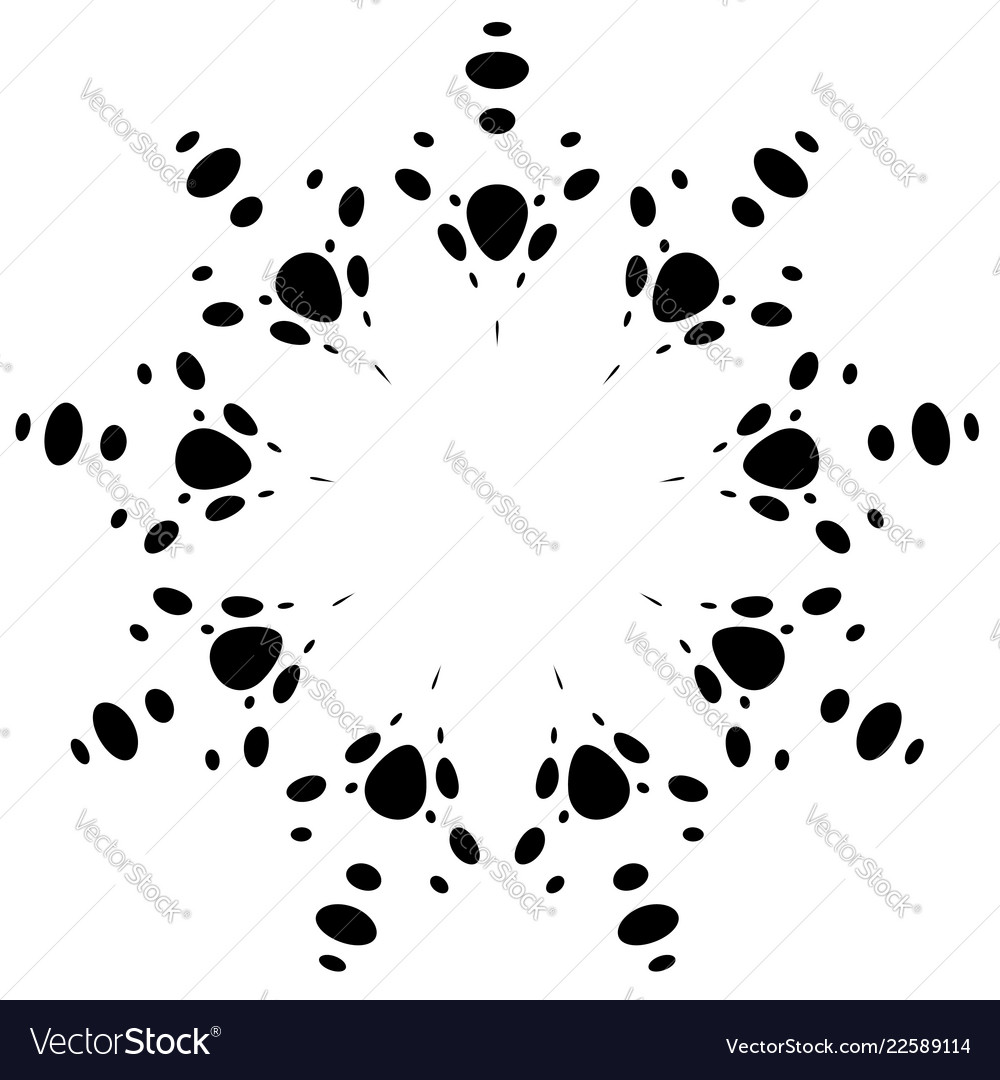 Circular design with distortion effect abstract