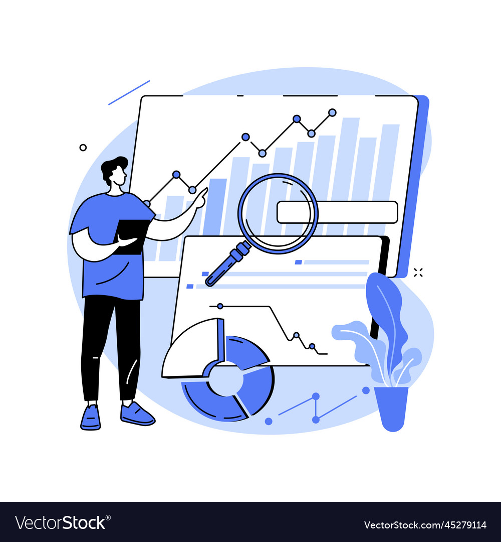 Data driven business model abstract concept vector image Data driven business model abstract concept