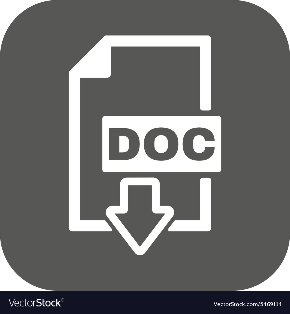 Doc icon text file format symbol flat