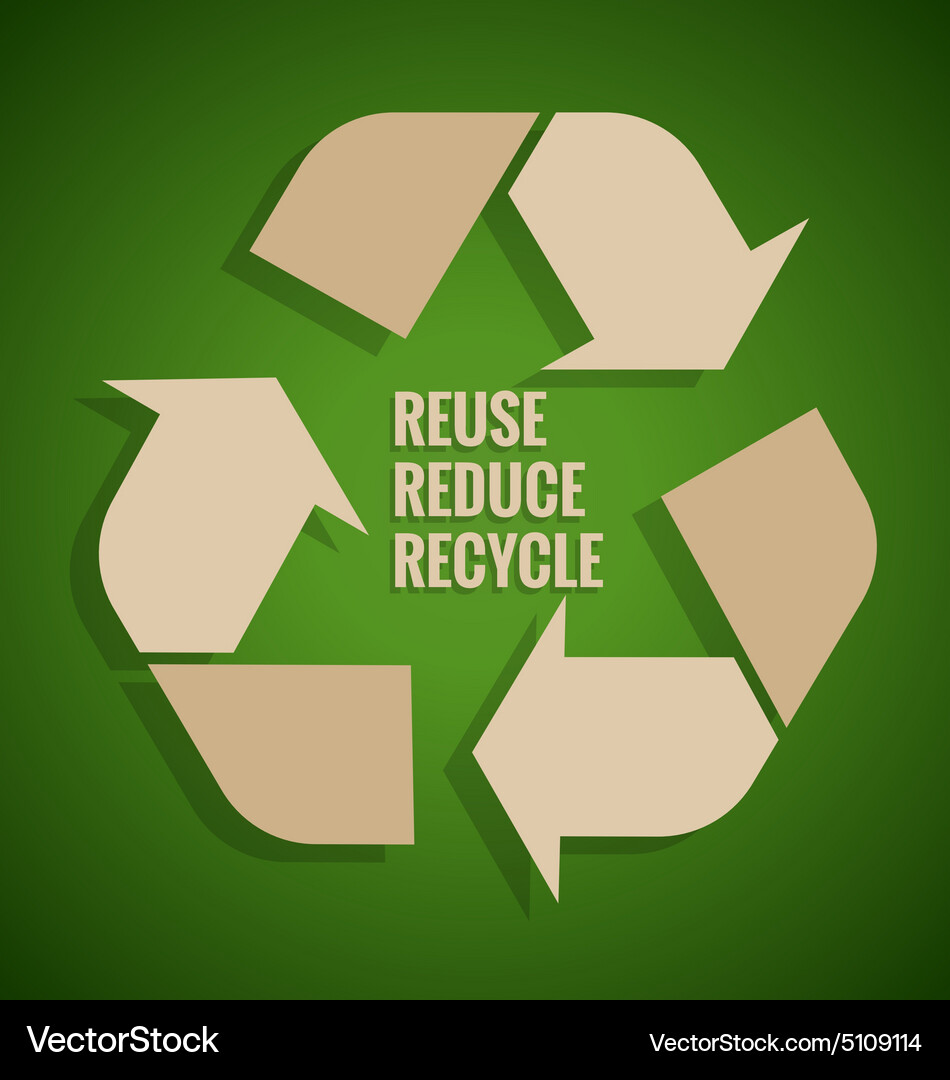 Ecology concept reuse reduce recycle concept Vector Image