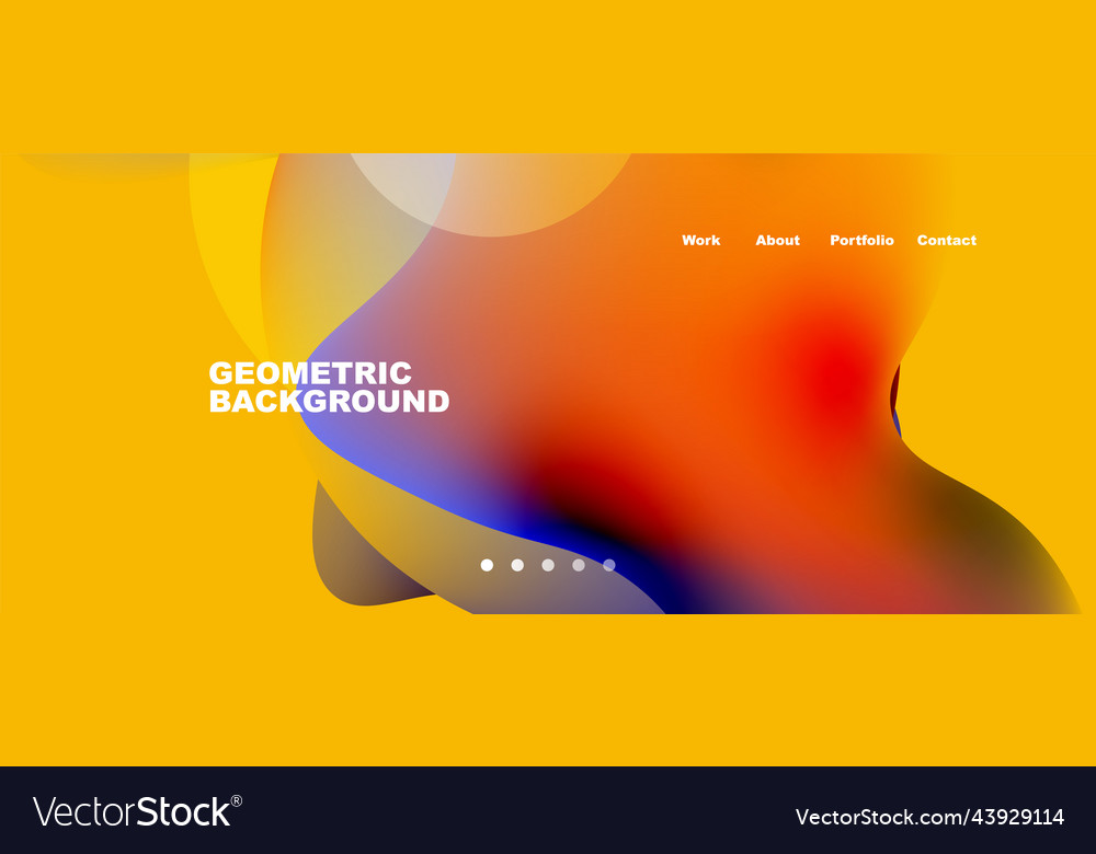 Flowing gradient colors and round elements Vector Image Flowing gradient colors and round elements