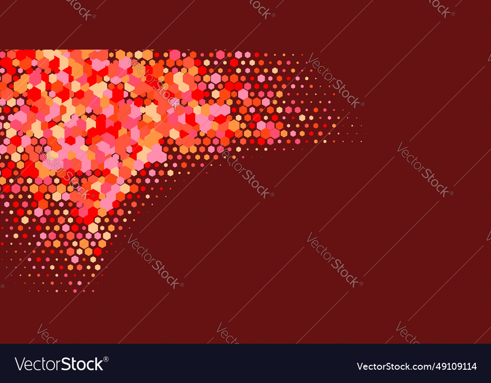 Geometric multi size hexagon with color