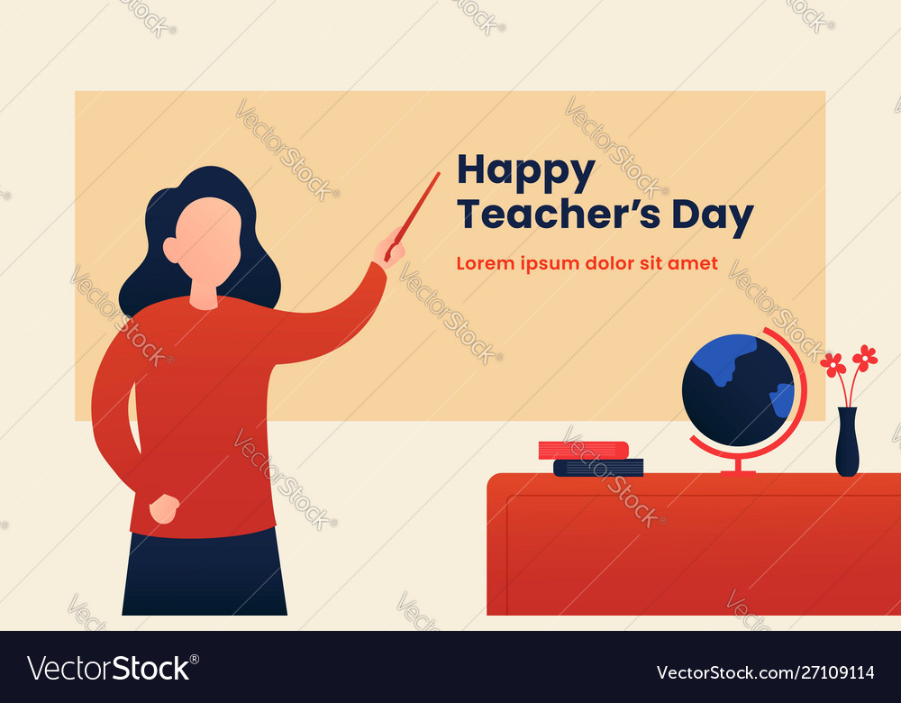 Glückliche Lehrer Tag Poster Hintergrund Vorlage vector image Glückliche Lehrer Tag Poster Hintergrund Vorlage