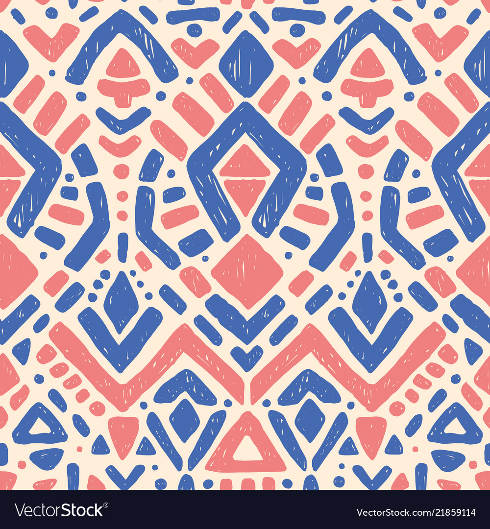 Ikat ornament tribal pattern vector image Ikat ornament tribal pattern