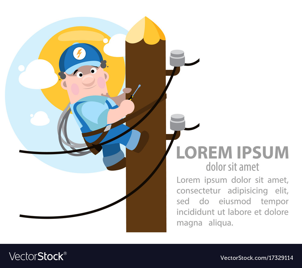 Electricity Infographics Energetics Professional Electrician Concept Stock  Vector (Royalty Free) 329572397