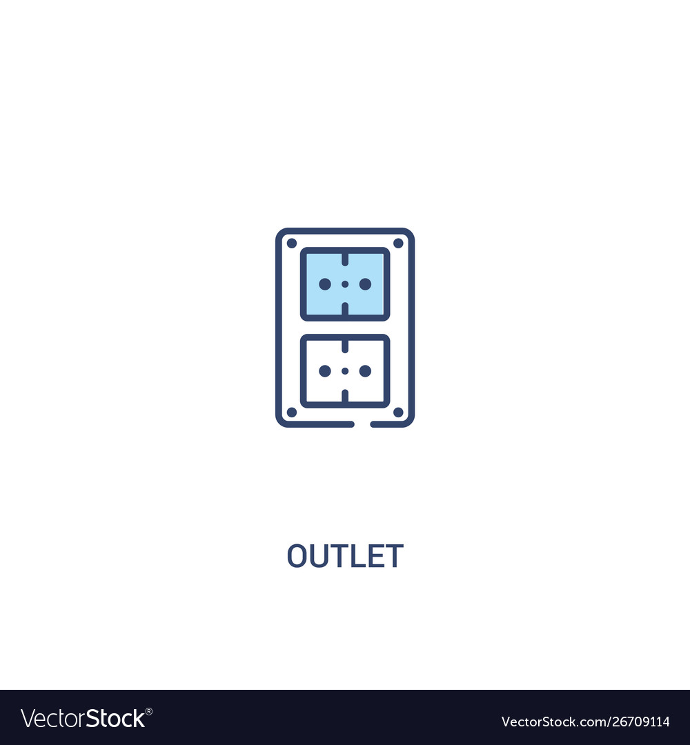 Outlet concept 2 colored icon simple line element Vector Image Outlet concept 2 colored icon simple line element