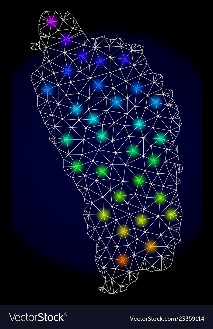 Polygonnetz Netzkarte Dominica Insel