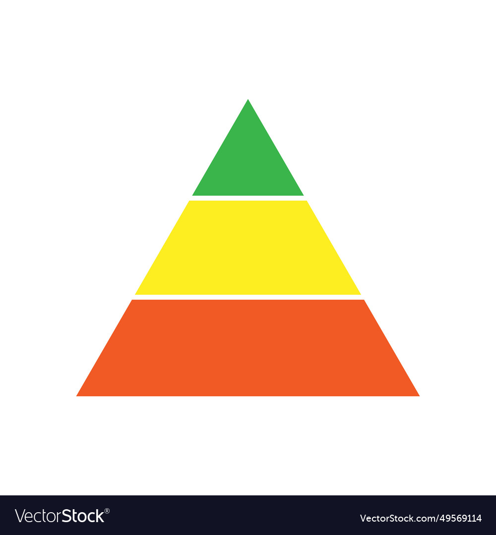Pyramid chart graph infographics diagram Vector Image