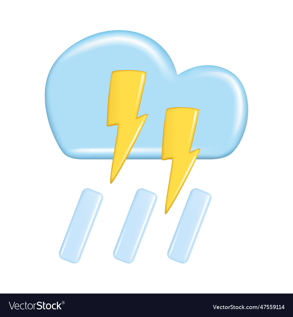 Realistic 3d design of weather forecast elements
