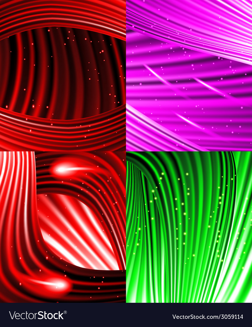Set of background colourful luminous rays