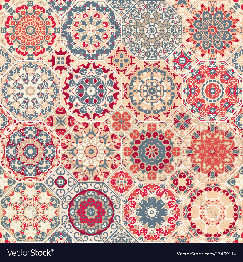 Set of octagonal and square patterns