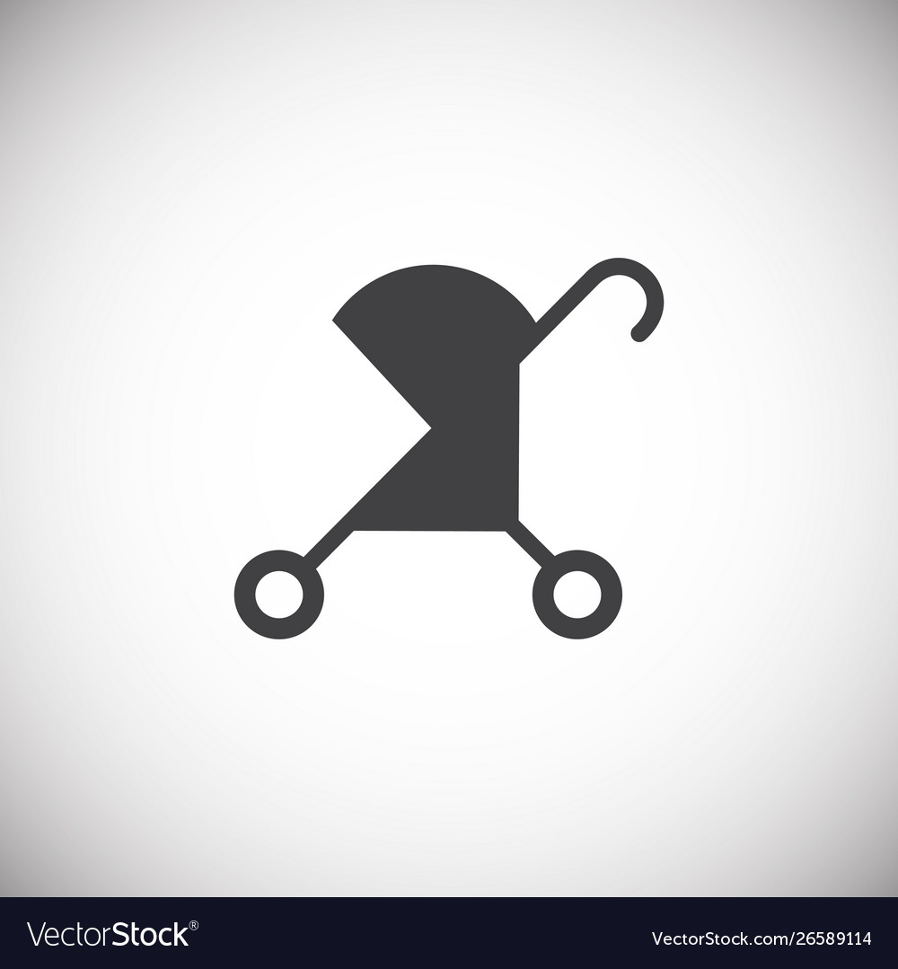 Stroller icon on background for graphic and web