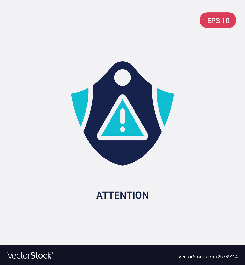 Two color attention icon from gdpr concept Vector Image Two color attention icon from gdpr concept