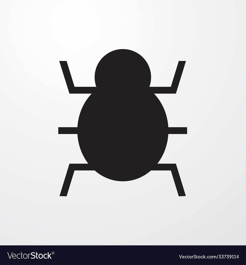 Virus bug icon for web and mobile