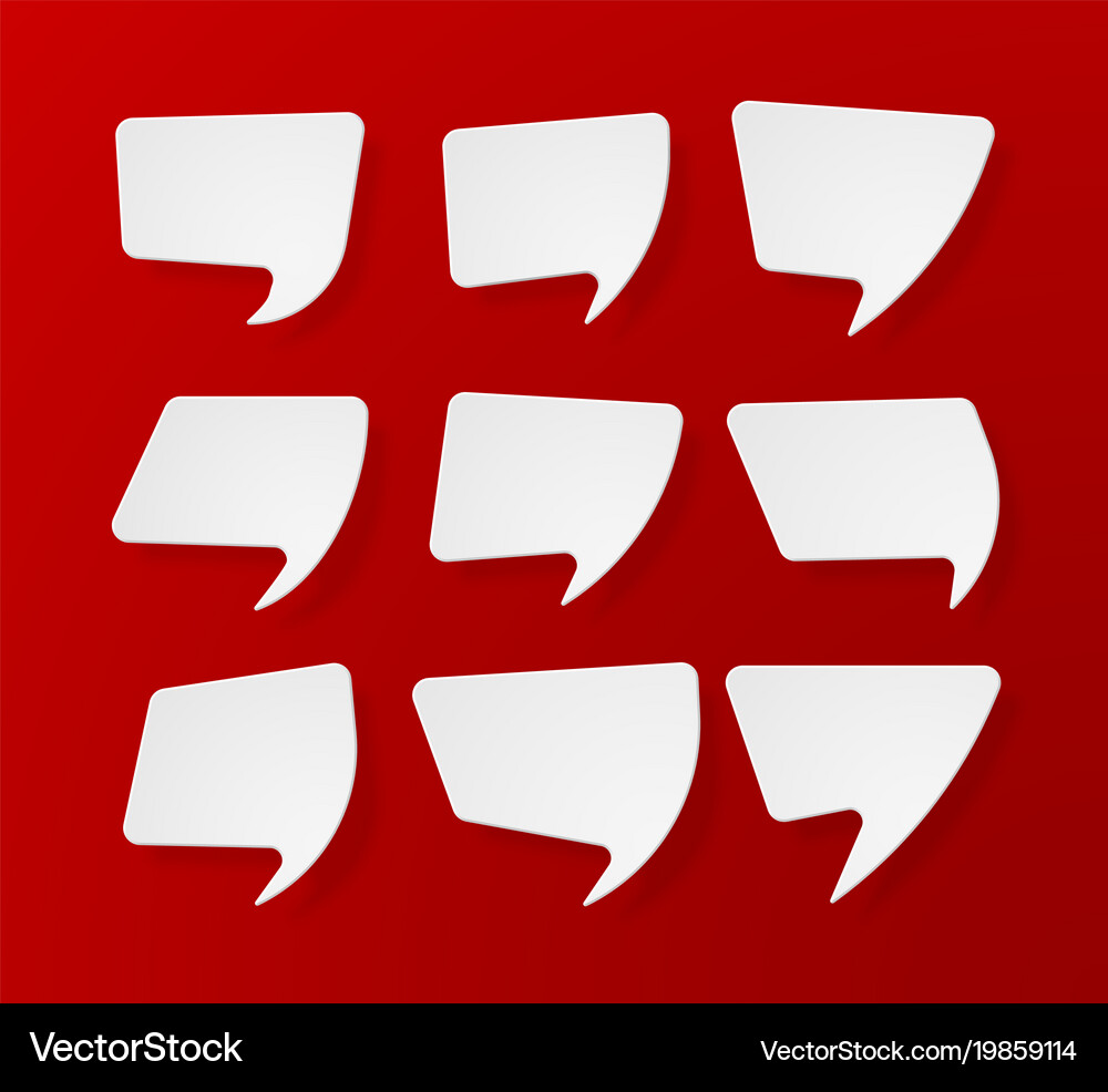 White speech bubbles Royalty Free Vector Image