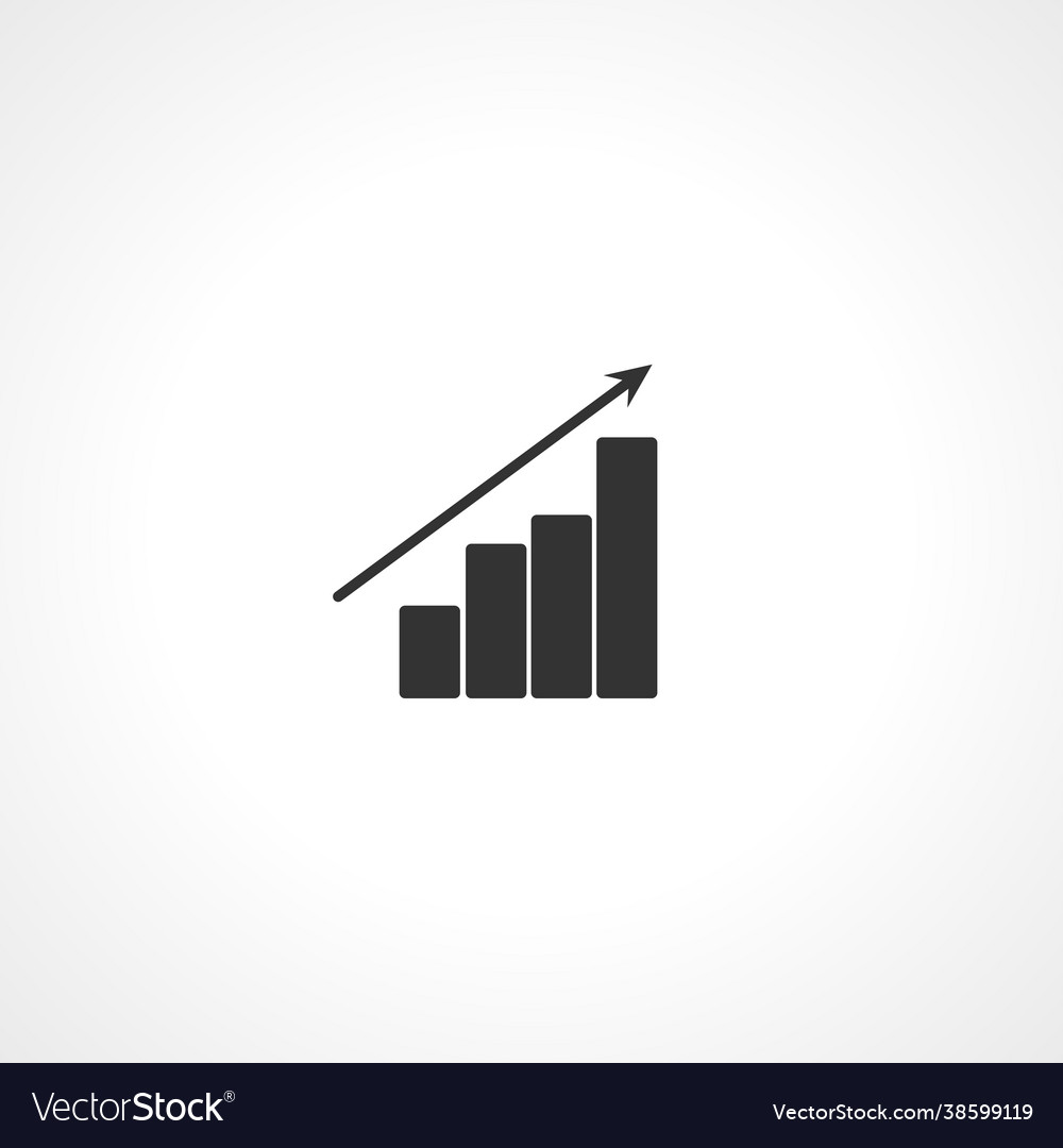 Bar chart icon isolated simple