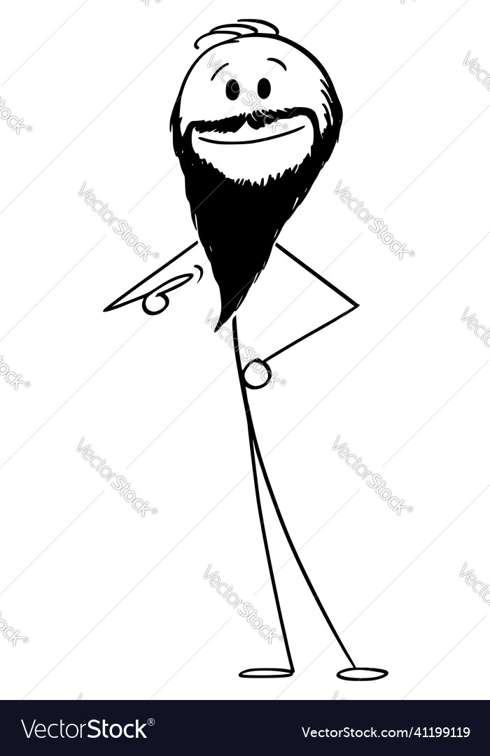 Bearded person showing his long facial hair