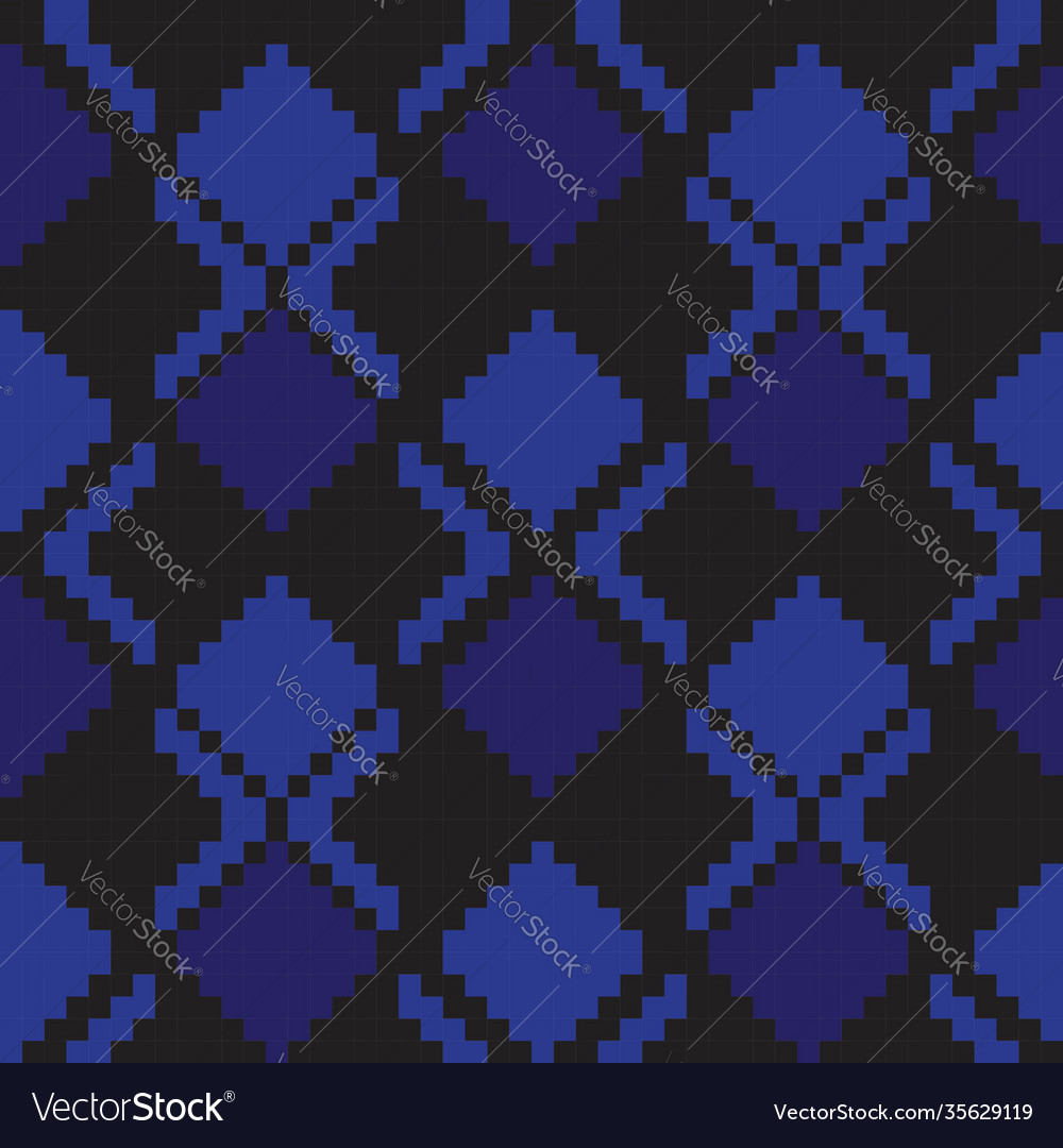 Blue argyle seamless pattern background Vector Image Blue argyle seamless pattern background