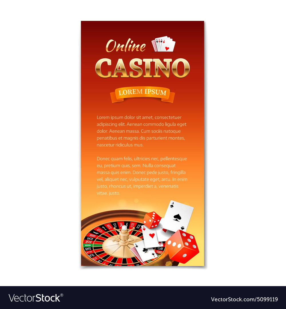 Casino background vertical banner flyer