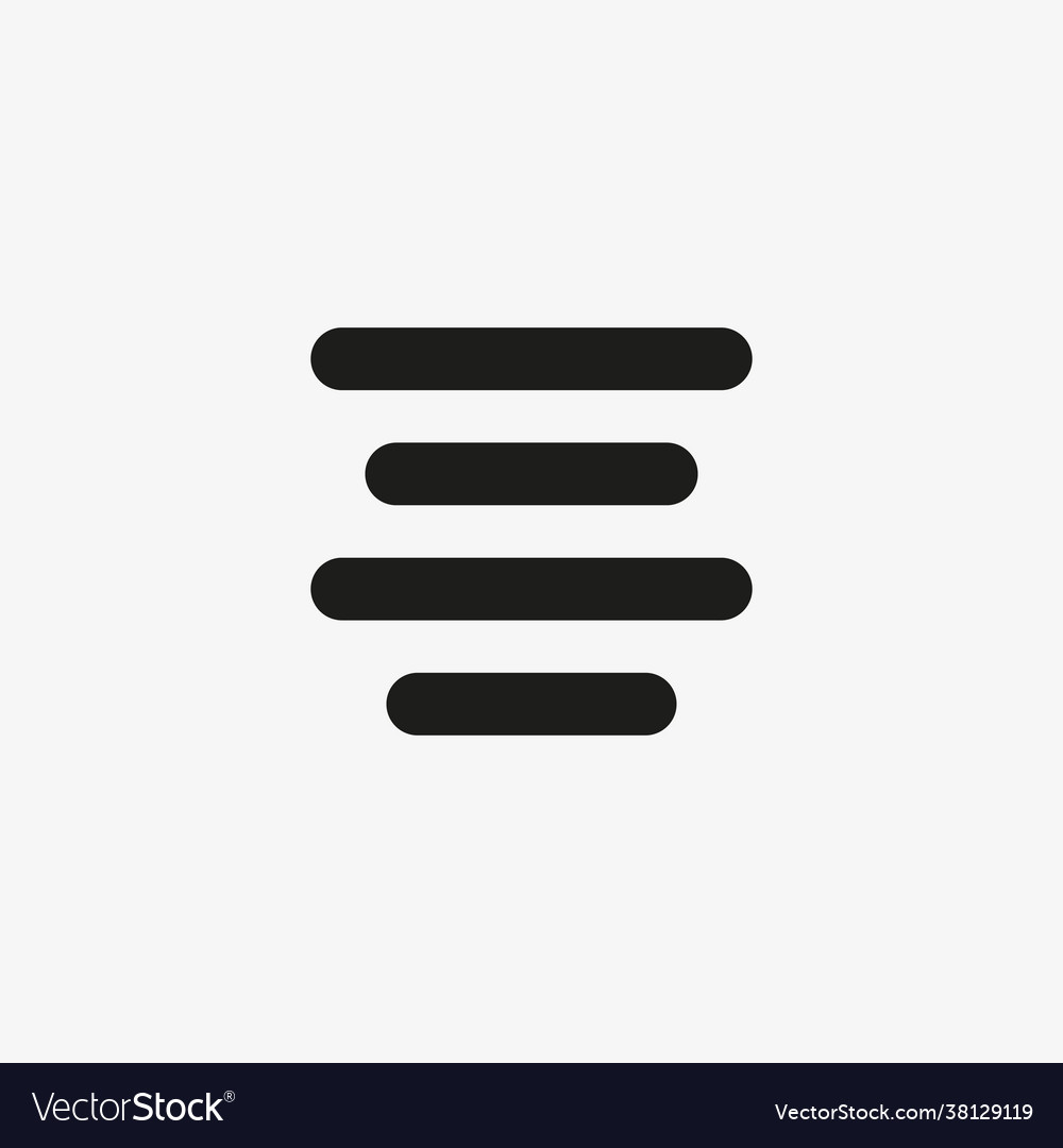 Center alignment icon document editor button
