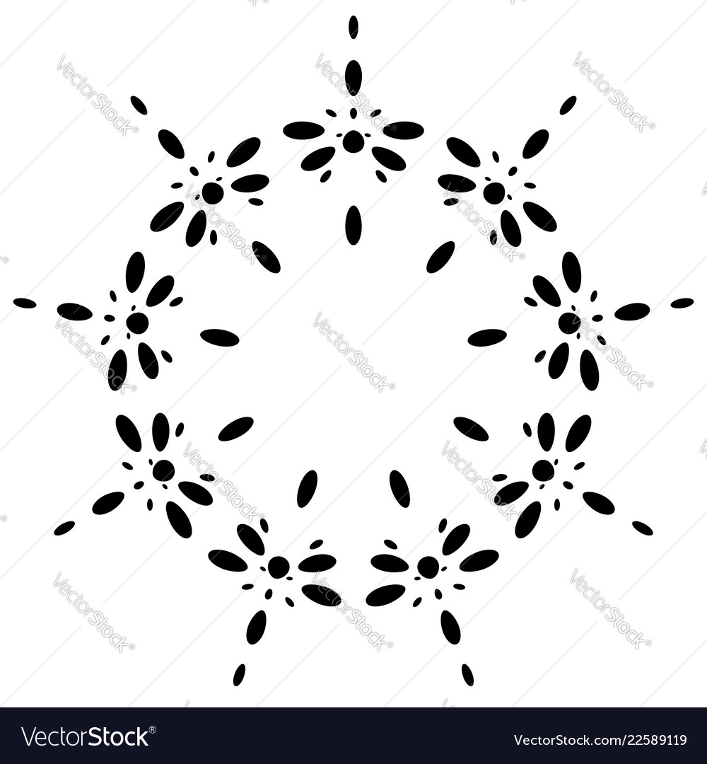 Circular design with distortion effect abstract vector image Circular design with distortion effect abstract