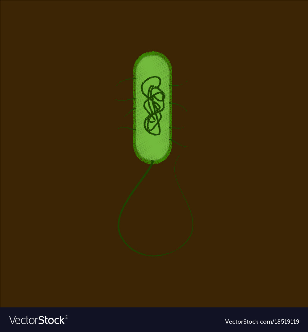 Flat shading style icon bacteria