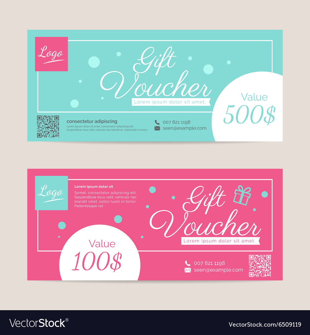 Gift voucher template eps10 format Royalty Free Vector Image