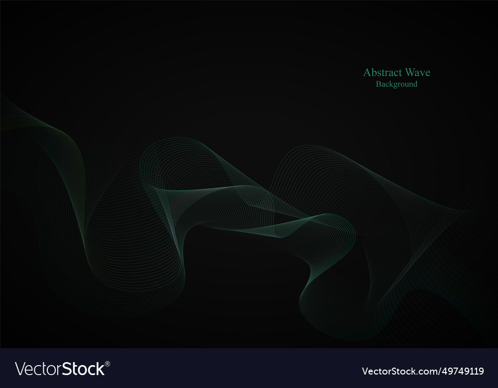 Gradient wave lines background vector image Gradient wave lines background