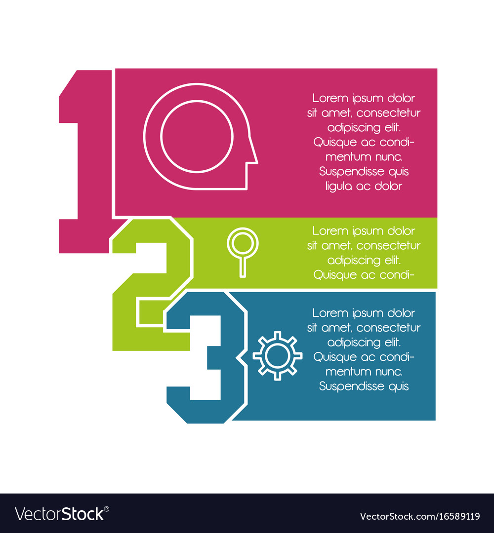 Infographics template with arrow step information