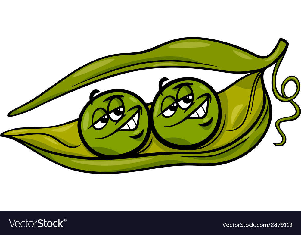 Like two peas in a pod cartoon Royalty Free Vector Image