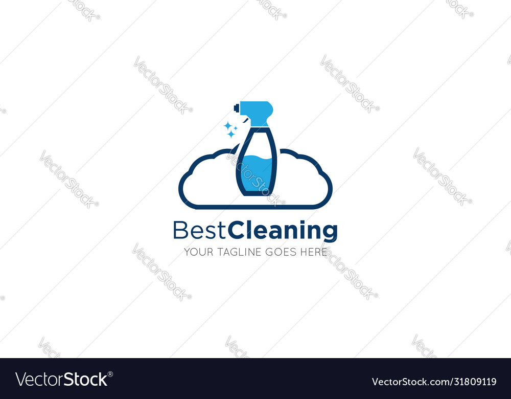 Maidservant cleaning logo and icon