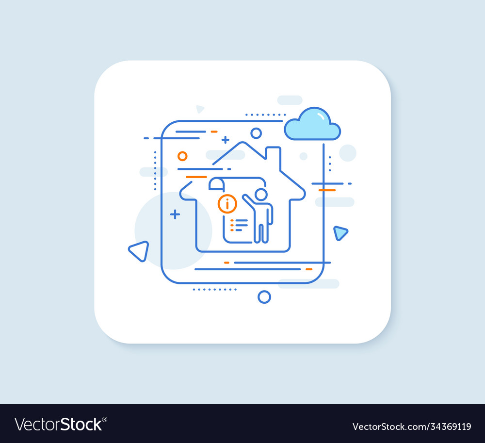 Manual doc line icon technical instruction sign vector image Manual doc line icon technical instruction sign