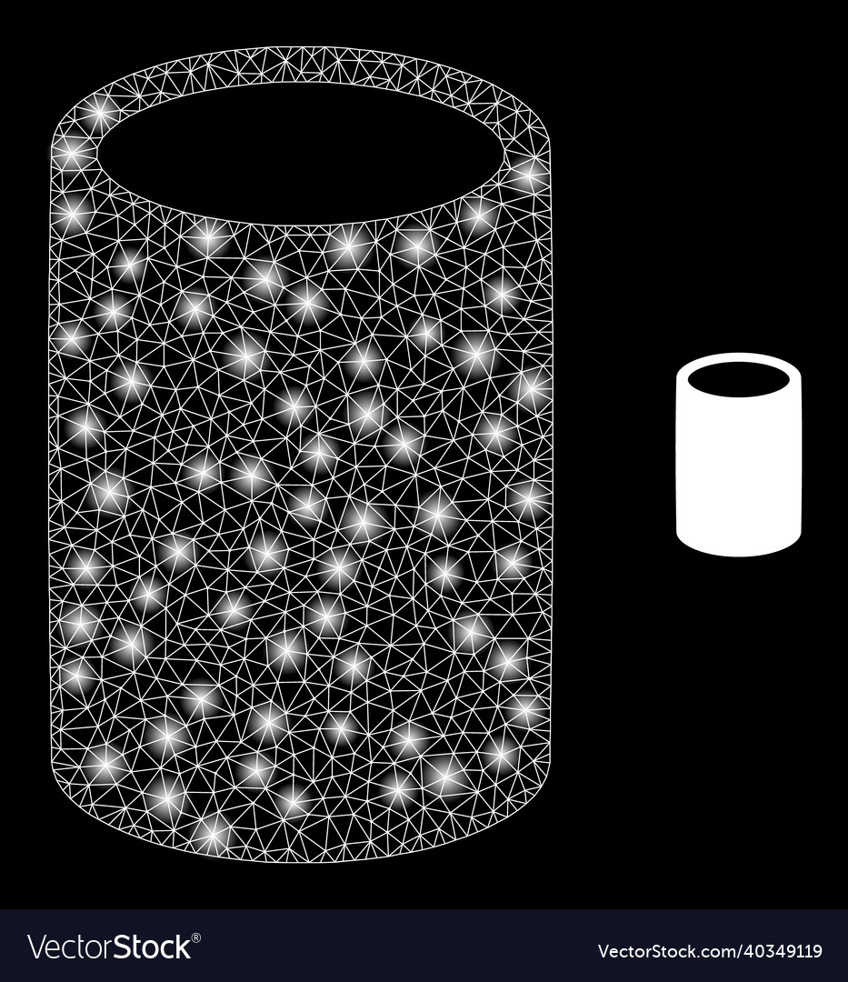 Mesh net cylinder with magic constellation vector image Mesh net cylinder with magic constellation